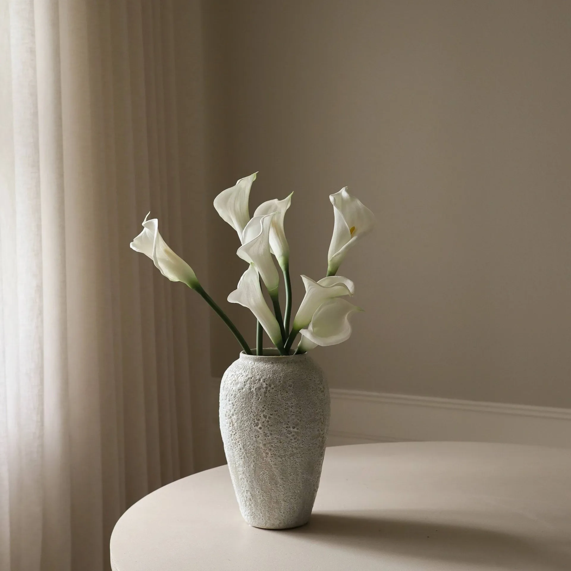Calla-Lilien Kunstblumenstrauß, Weiß, 65 cm, 8 St. Botané