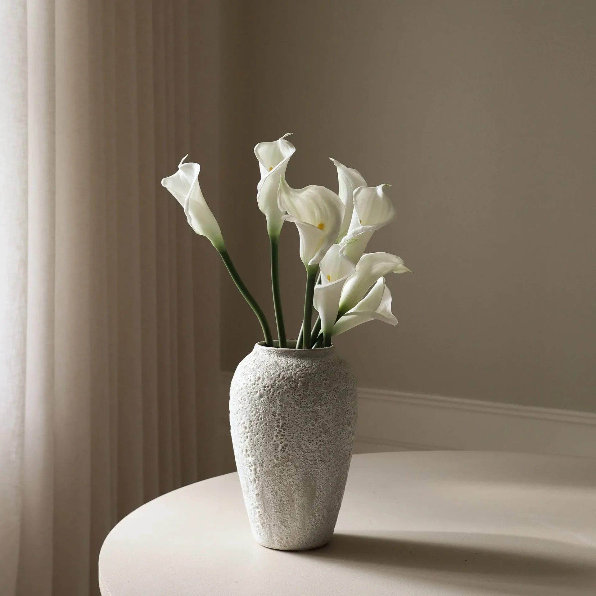 Calla-Lilien Kunstblumenstrauß, Weiß, 65 cm, 8 St. Botané