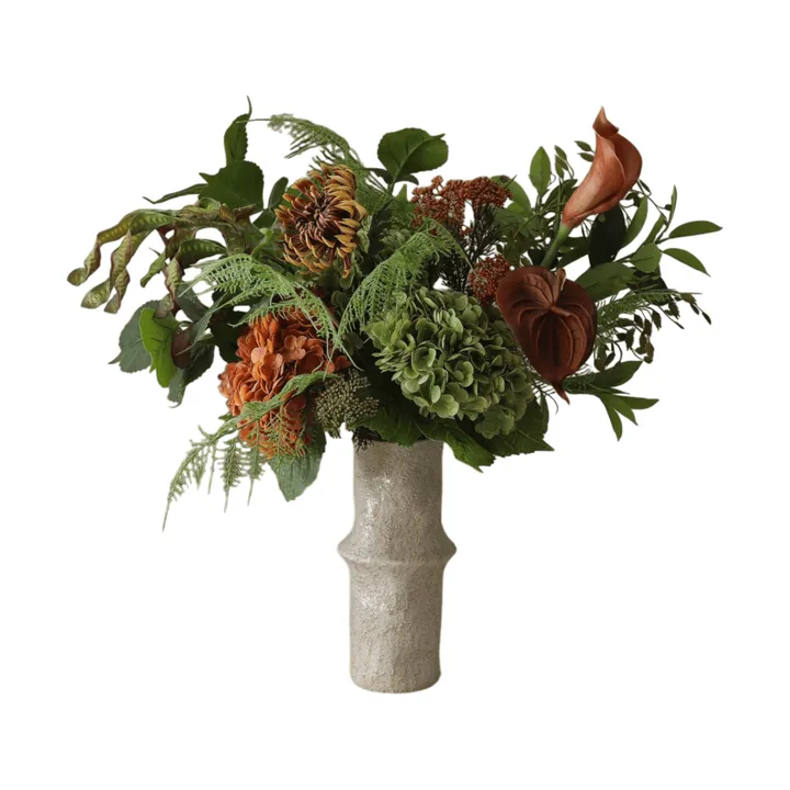 Cedar Grove Kunstblumenstrauß - Hortensie-Halbkaktus-Dahlie-Kalla, 90 cm, 14 St - Botané
