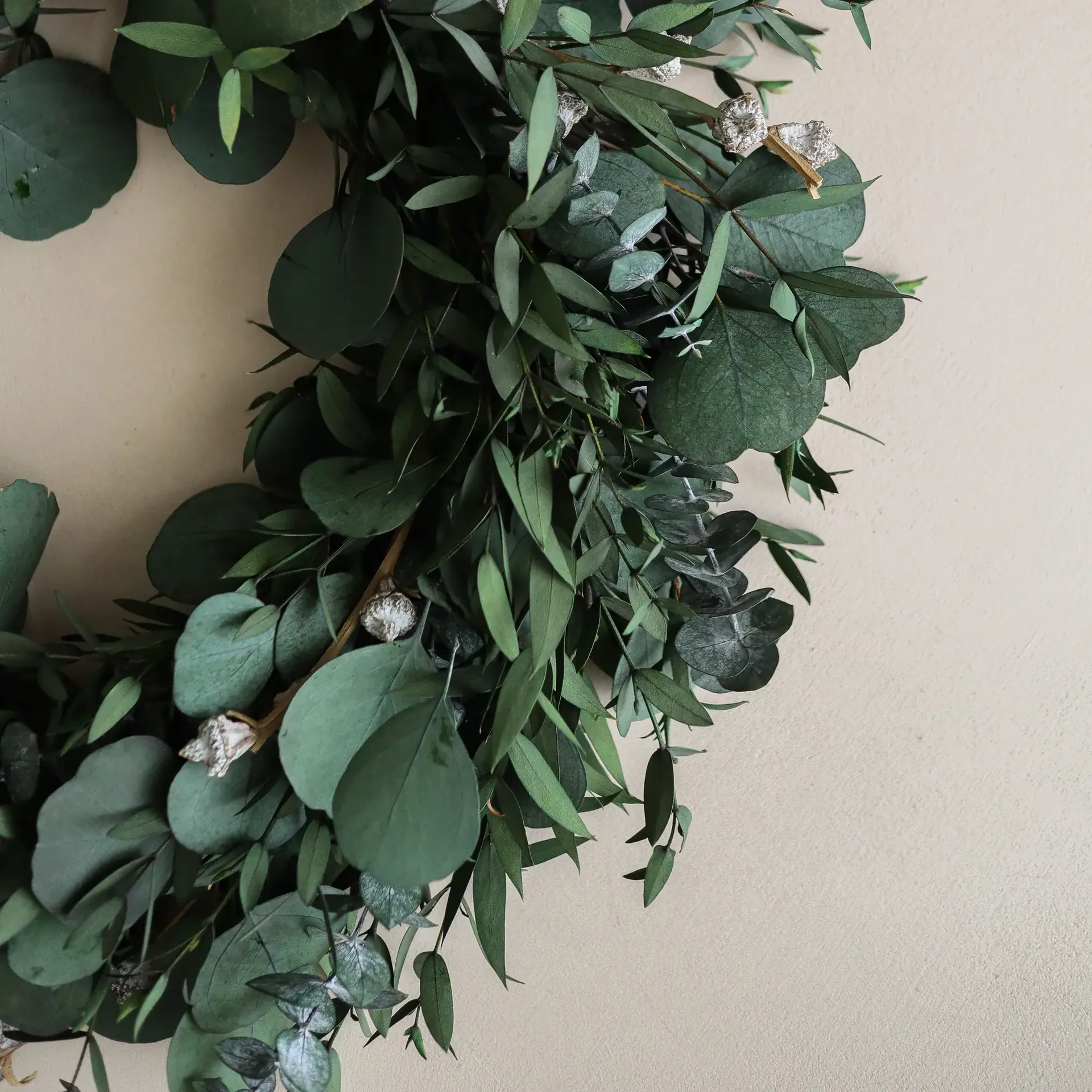 Eucalyptus Wreath Kranz, Grün gemischt, Ø40 cm Botané
