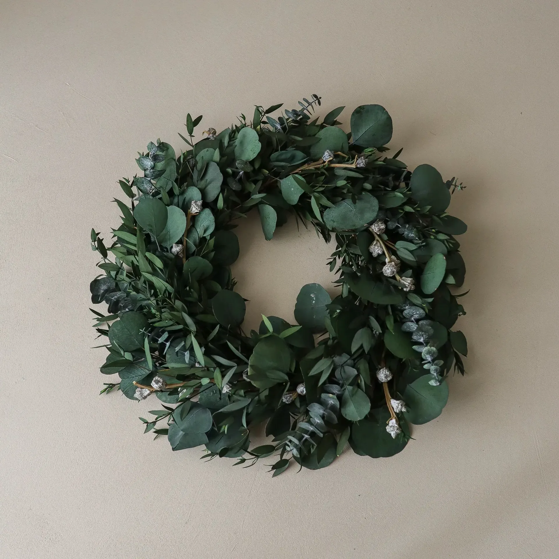 Eucalyptus Wreath Kranz, Grün gemischt, Ø40 cm Botané