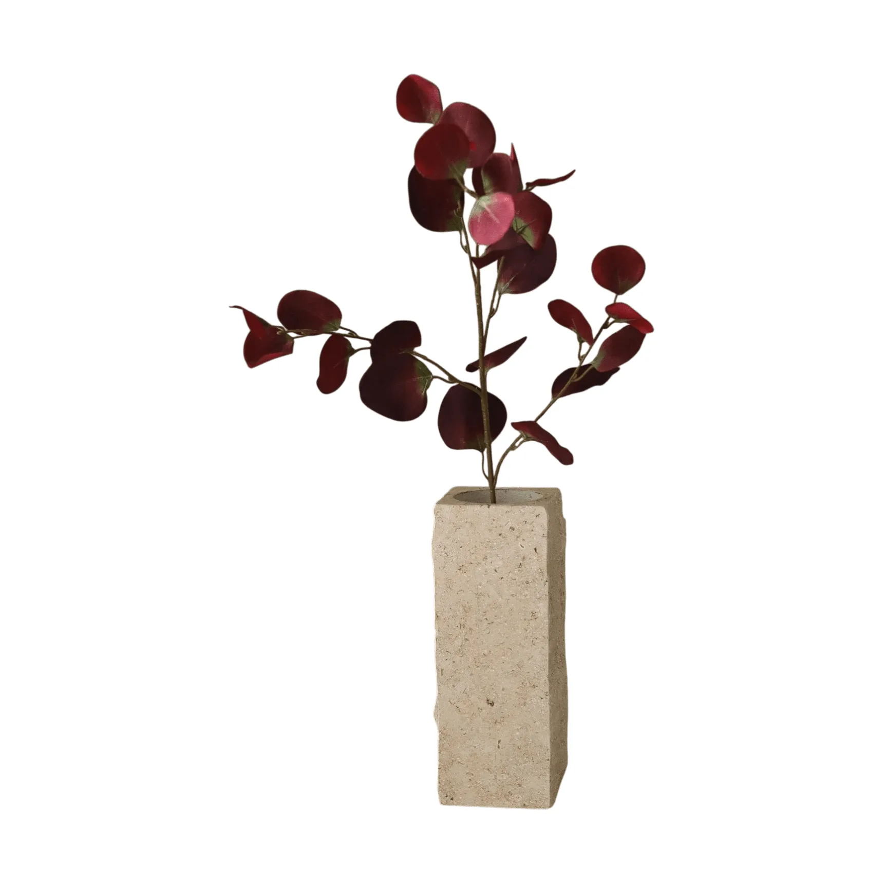 Eukalyptus künstlicher Zweig, Burgunderrot, 84 cm Botané