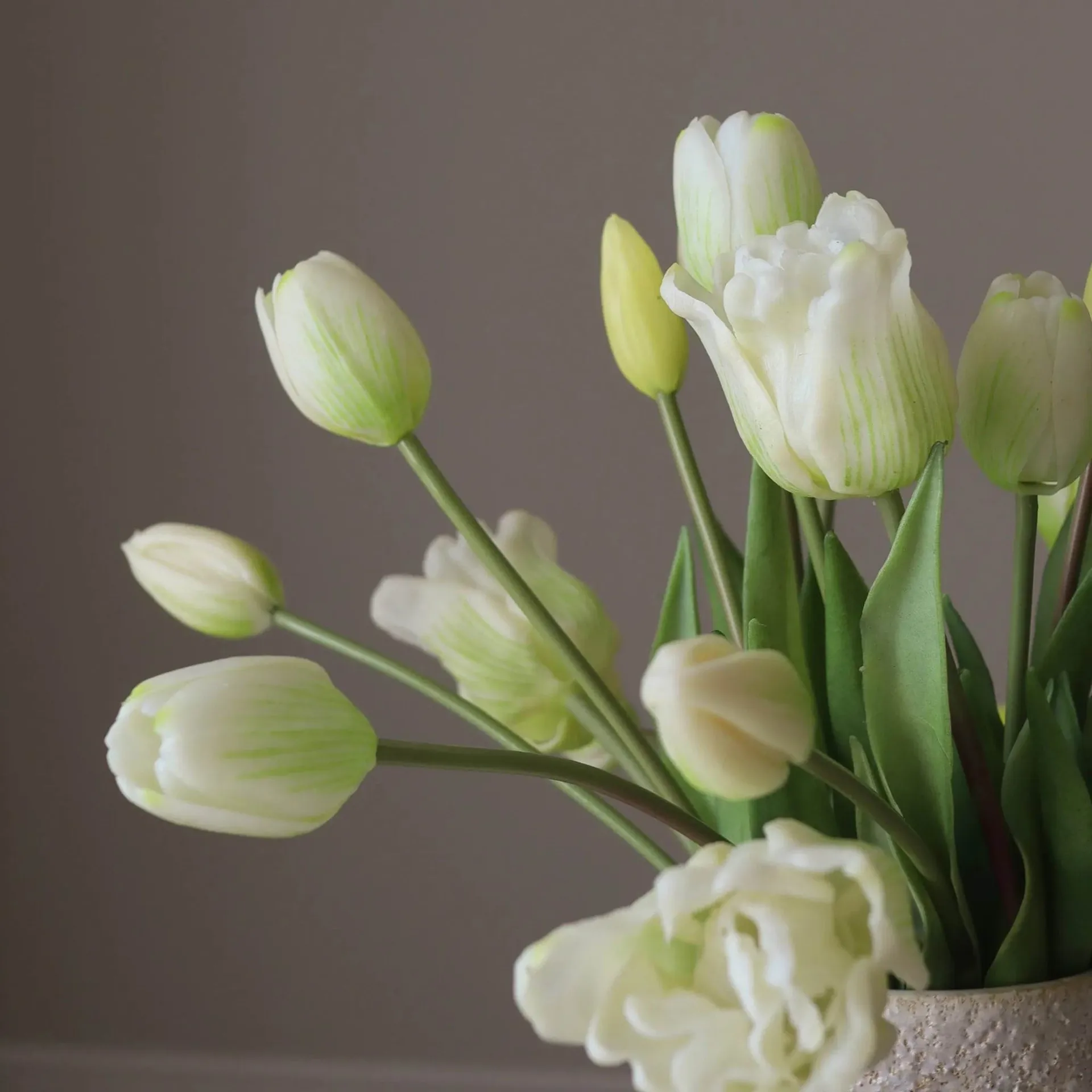 Gemischter künstlicher Tulpenstrauß, Weiß, 20 St. Botané