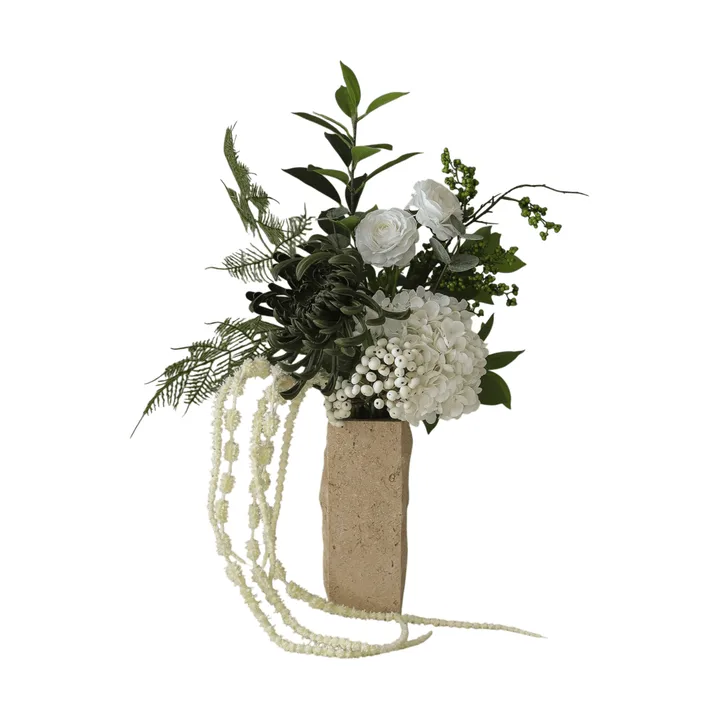 Green veil Kunstblumenstrauß - Ranunkel, Hortensie, Amarant, 85 cm - Botané