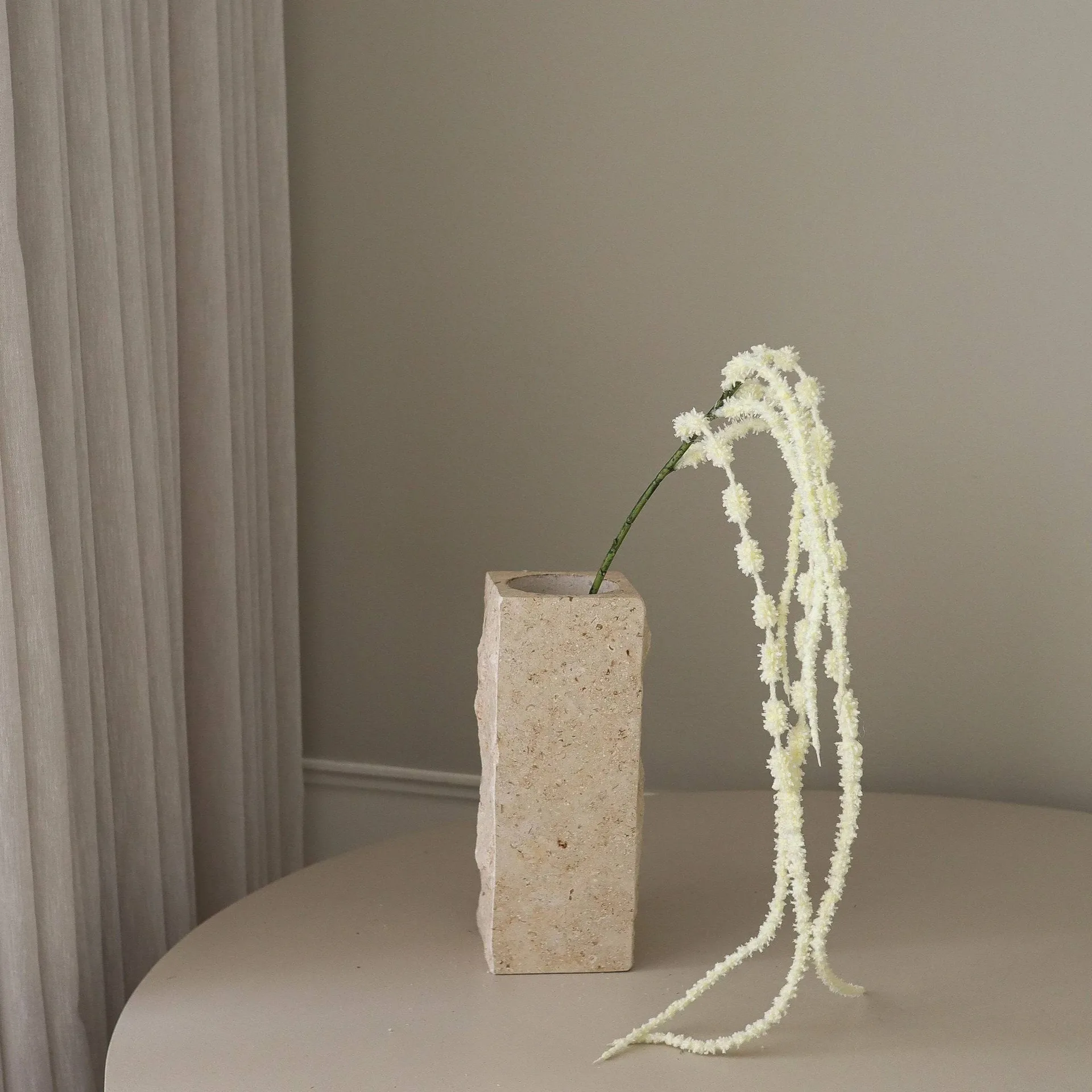 Hänge-Amaranth Kunstblume, Weiß, 112 cm Botané