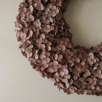 Hortensia Wreath Blumenkranz - Braun, 40 cm - Botané
