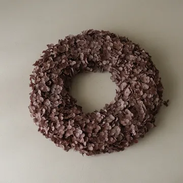 Hortensia Wreath Blumenkranz - Braun, 40 cm - Botané