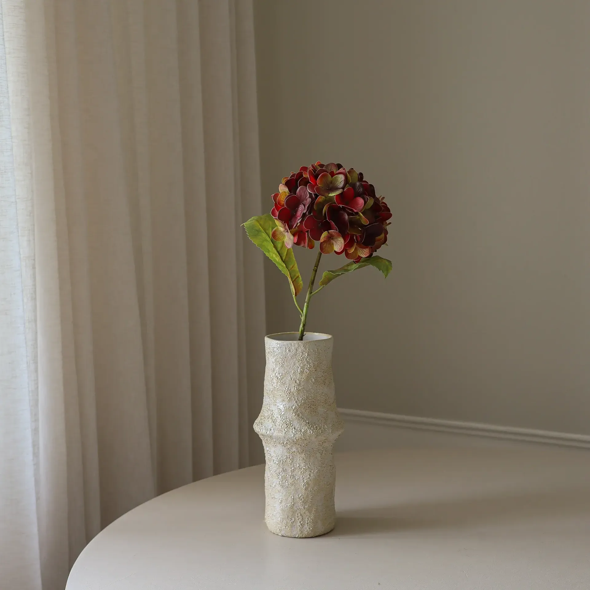 Hortensie Kunstblumenstrauß, Dunkles Burgunderrot, 60 cm, 1 Stk. Botané