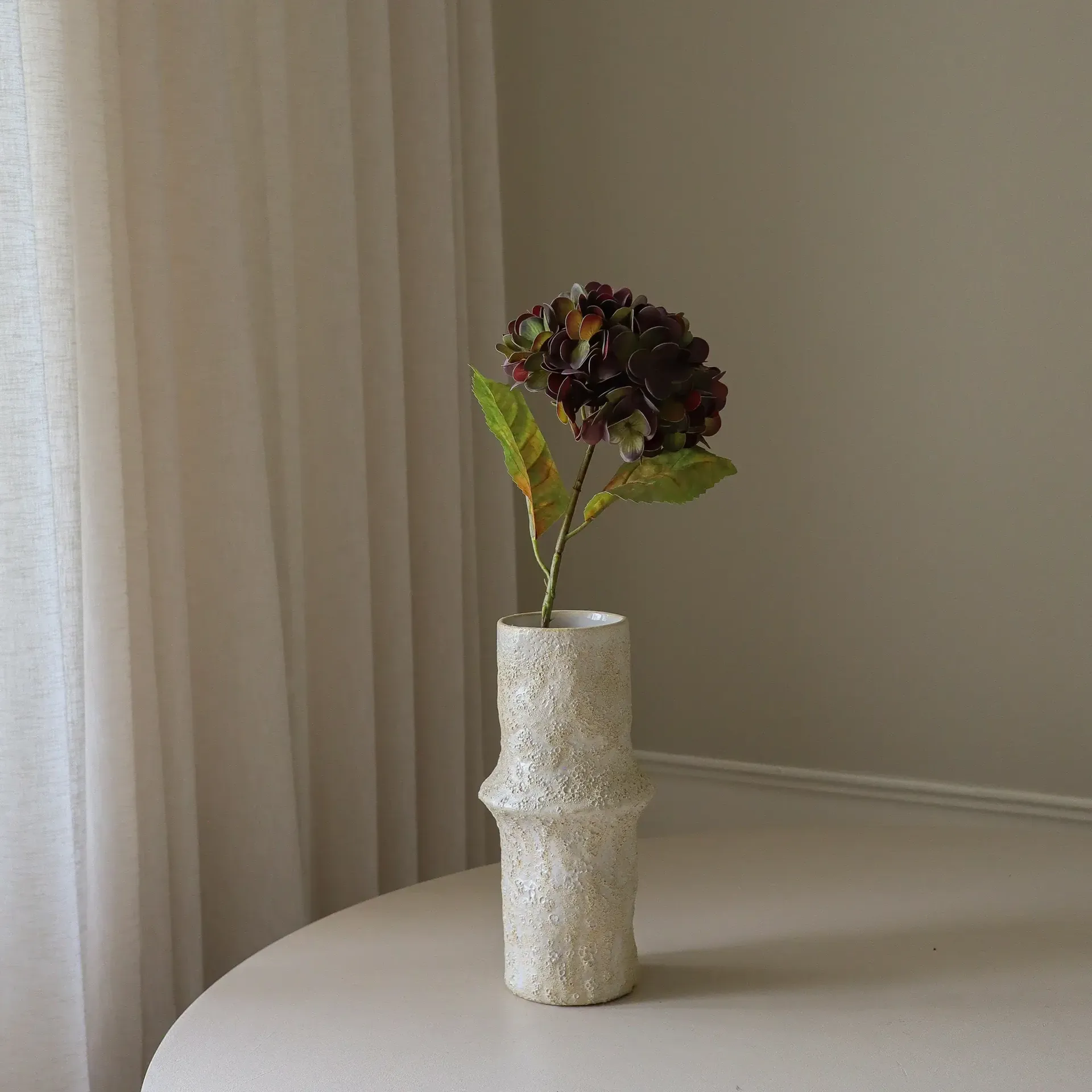 Hortensie Kunstblumenstrauß, Gedämpftes Lila, 60 cm, 1 St. Botané