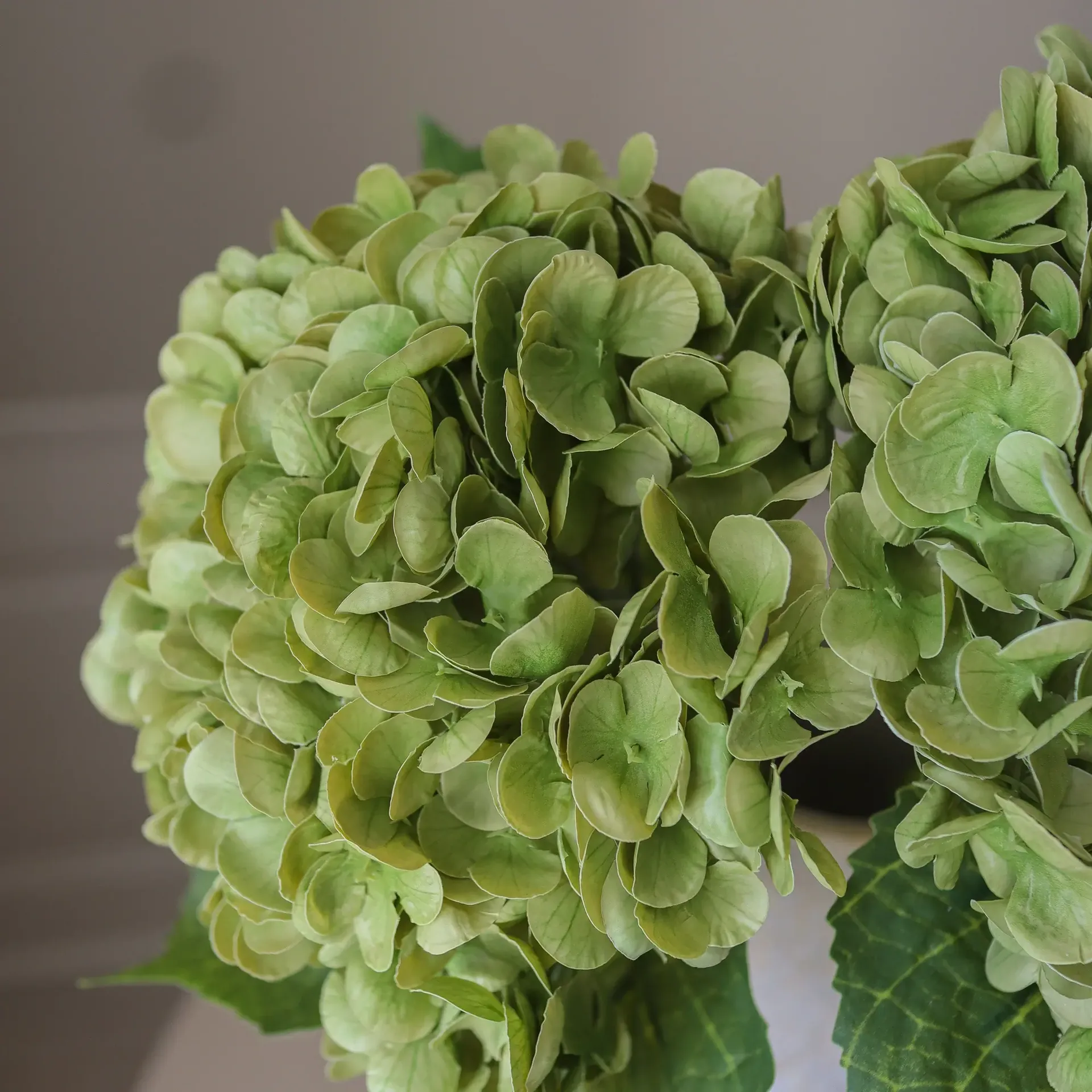 Hortensie Kunstblumenstrauß, Moosgrün, 51 cm, 1 Stk. Botané