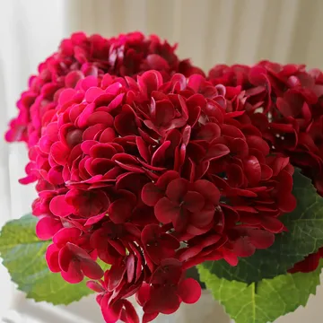Hortensie Kunstblumenstrauß - Rot, 51 cm, 1 St. - Botané