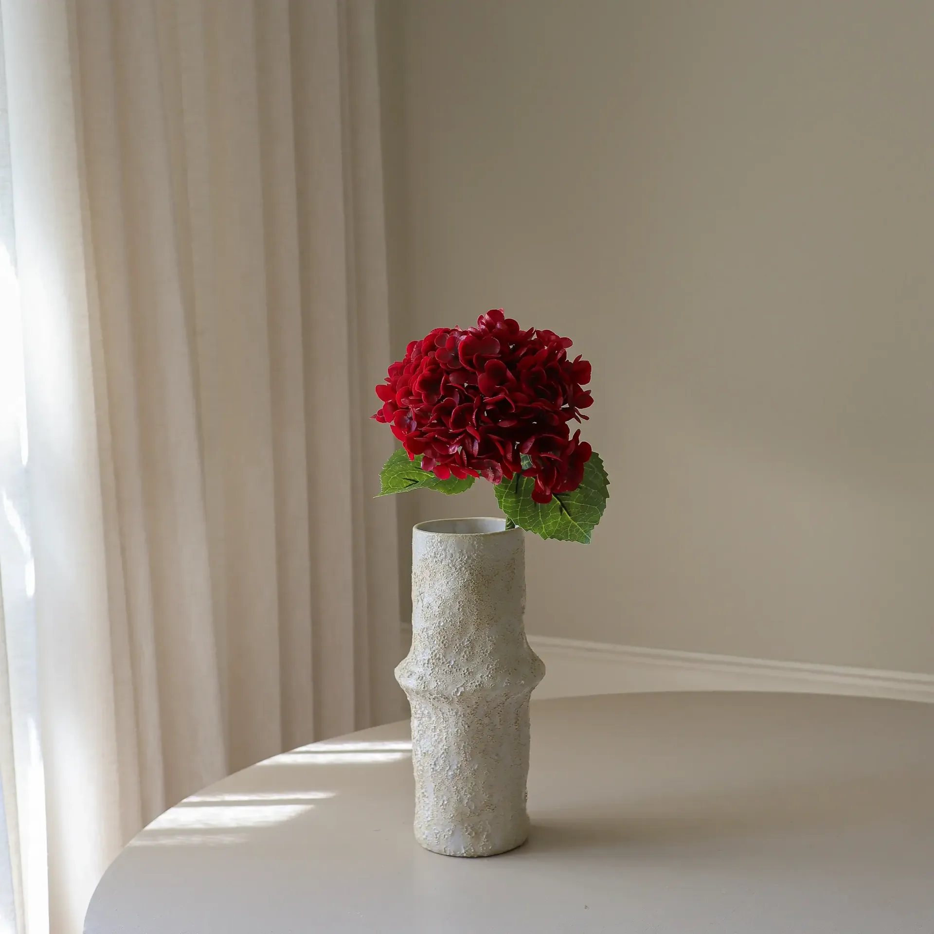 Hortensie Kunstblumenstrauß, Rot, 51 cm, 1 St. Botané