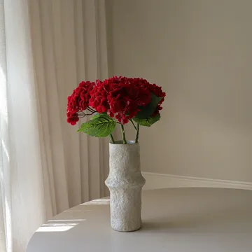 Hortensie Kunstblumenstrauß - Rot, 51 cm, 1 St. - Botané