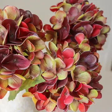 Hortensien Kunstblumen-Bouquet - Dunkelburgunder, 60 cm, 6 St. - Botané