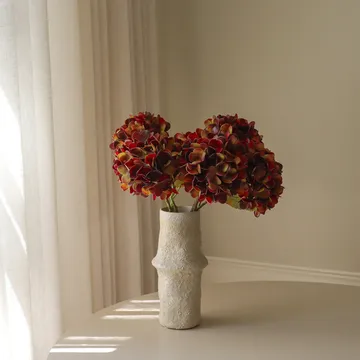 Hortensien Kunstblumen-Bouquet - Dunkelburgunder, 60 cm, 6 St. - Botané