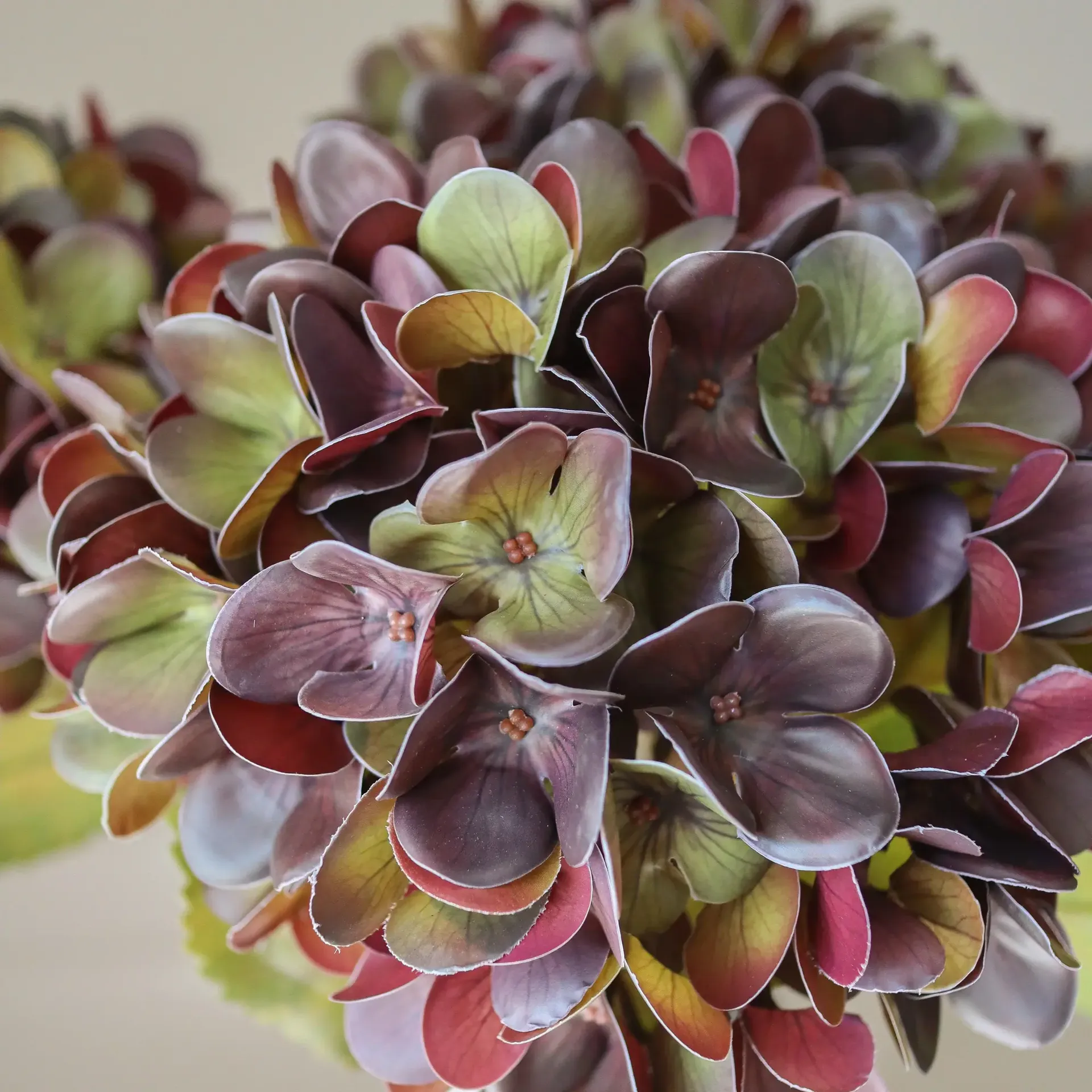 Hortensien Kunstblumen-Bouquet, Gedämpftes Lila, 60 cm, 6 Stk. Botané