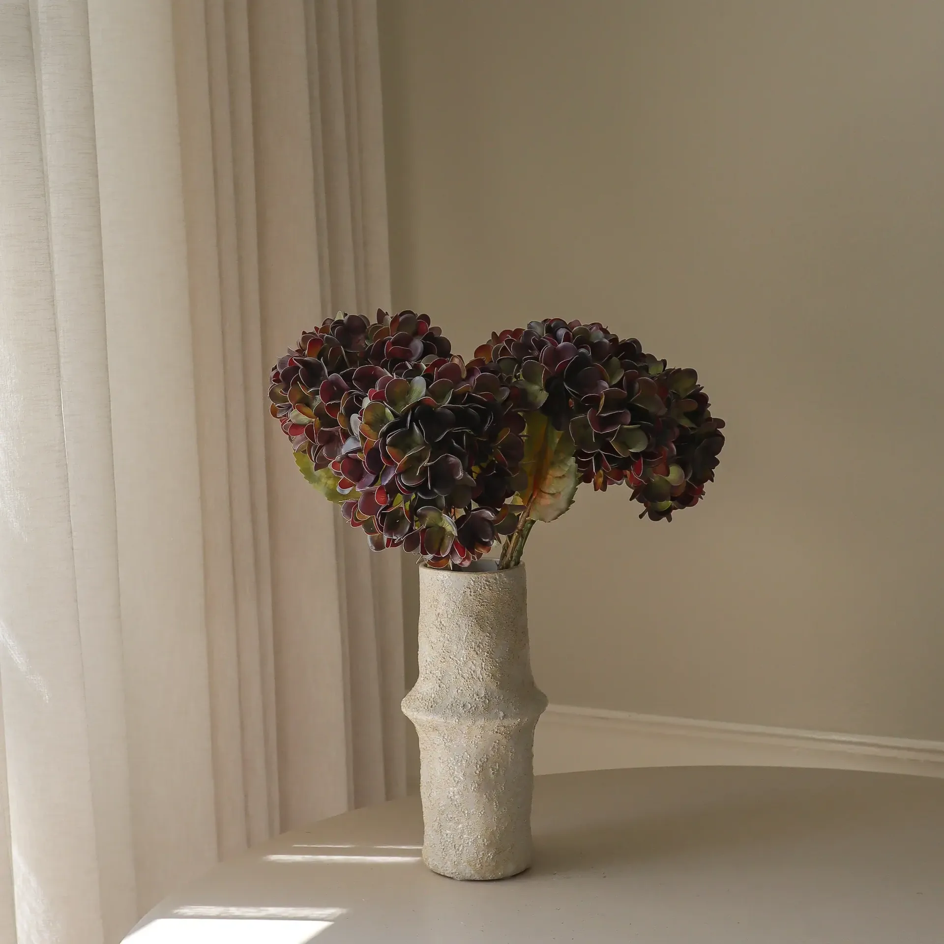 Hortensien Kunstblumen-Bouquet, Gedämpftes Lila, 60 cm, 6 Stk. Botané