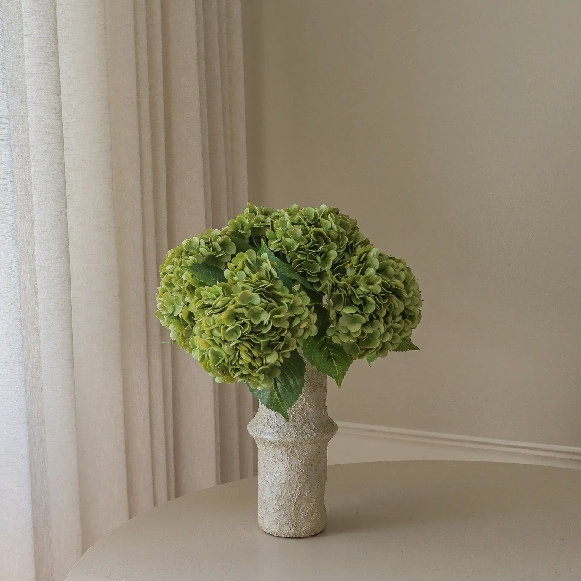 Hortensien Kunstblumen-Bouquet, Moosgrün, 51 cm, 6 St. Botané