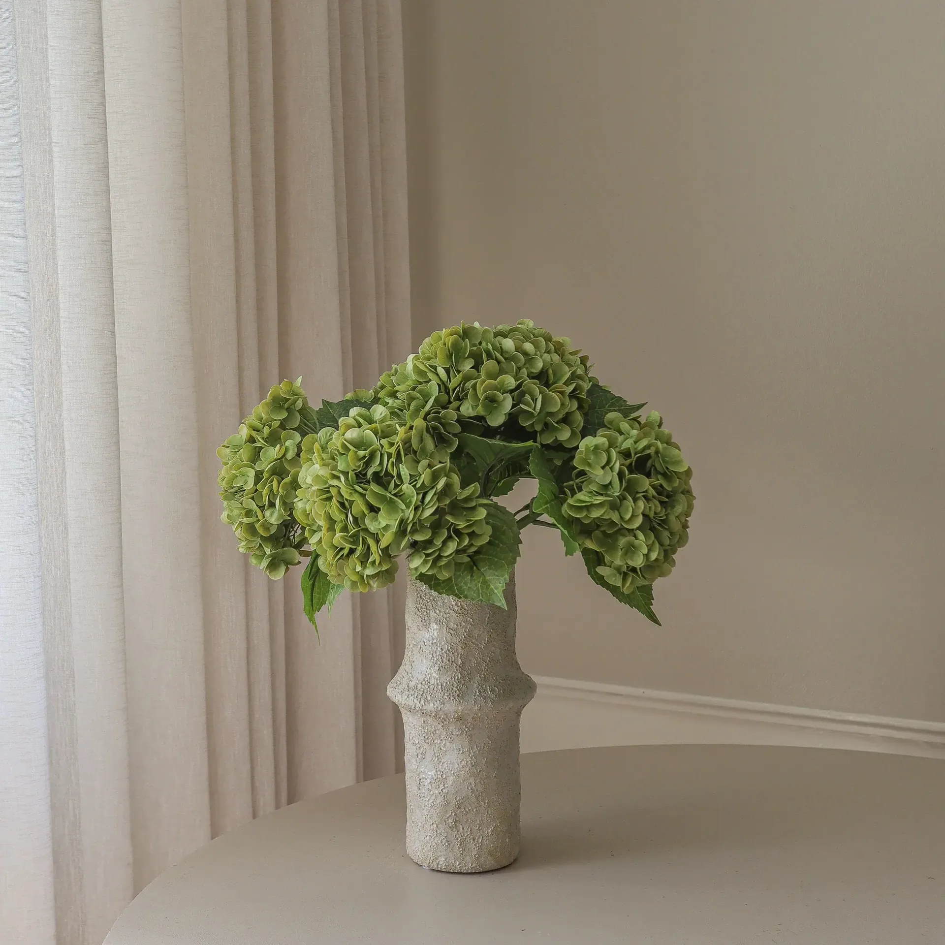 Hortensien Kunstblumen-Bouquet, Moosgrün, 51 cm, 6 St. Botané