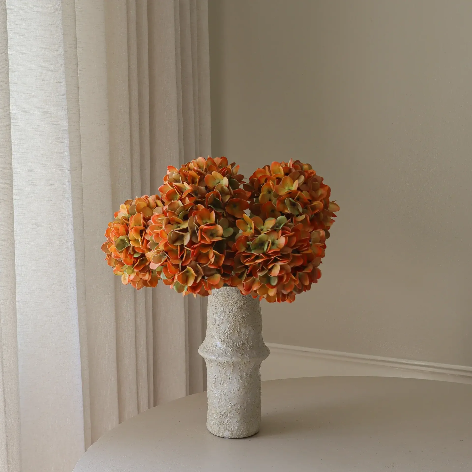 Hortensien Kunstblumen-Bouquet, Orange, 60 cm, 6 St. Botané
