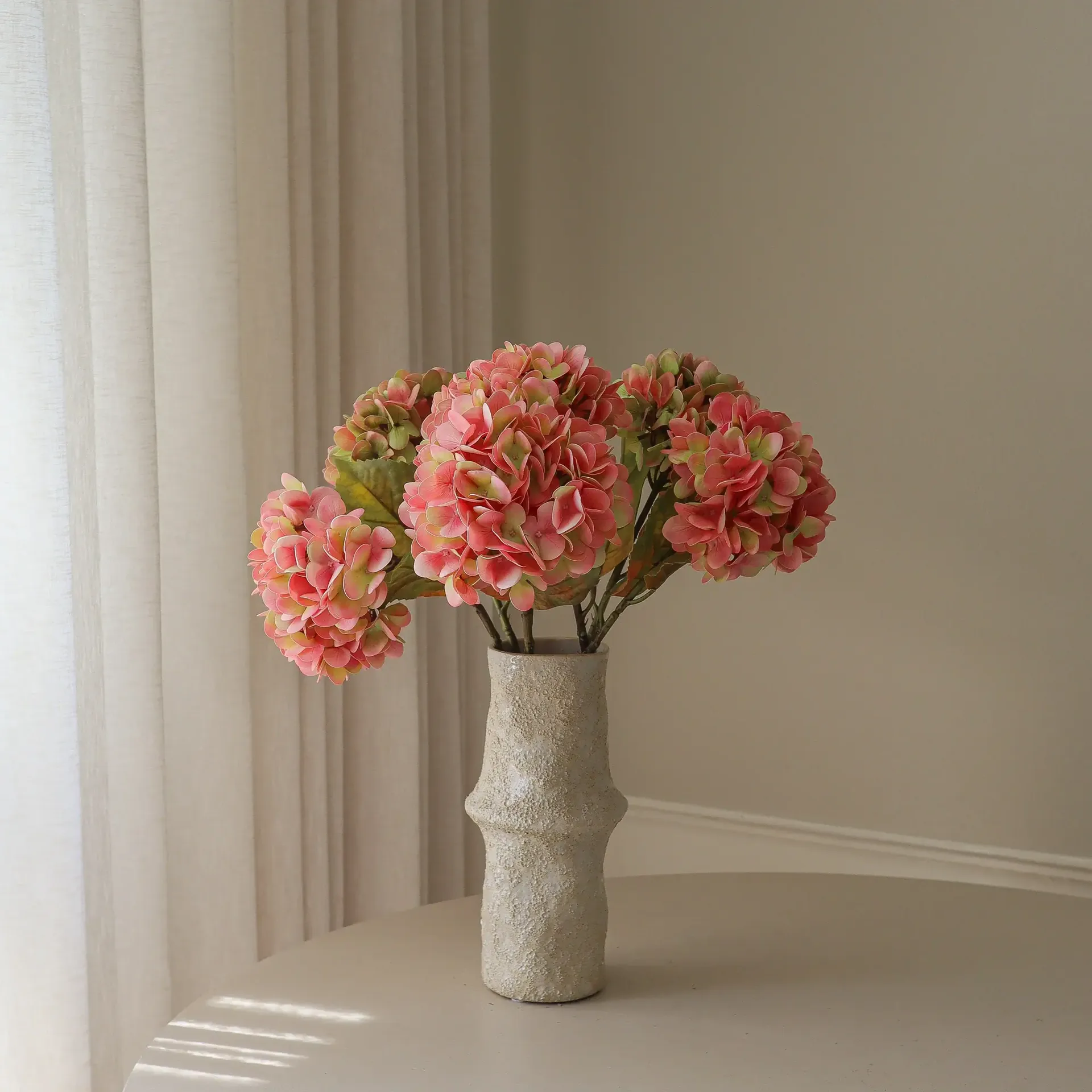 Hortensien Kunstblumen-Bouquet, Rosa, 60 cm, 5 St. Botané