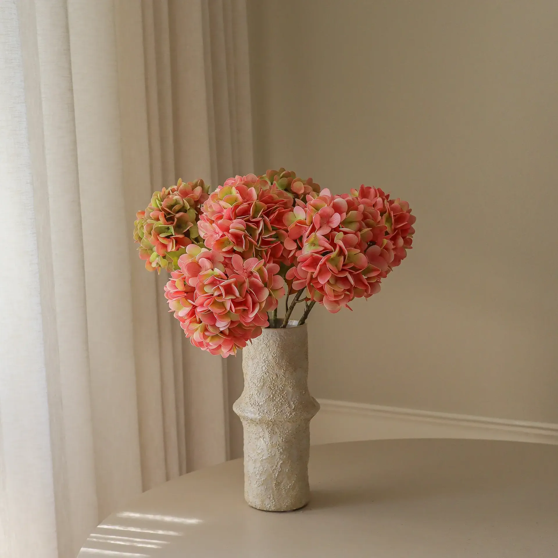 Hortensien Kunstblumen-Bouquet, Rosa, 60 cm, 5 St. Botané