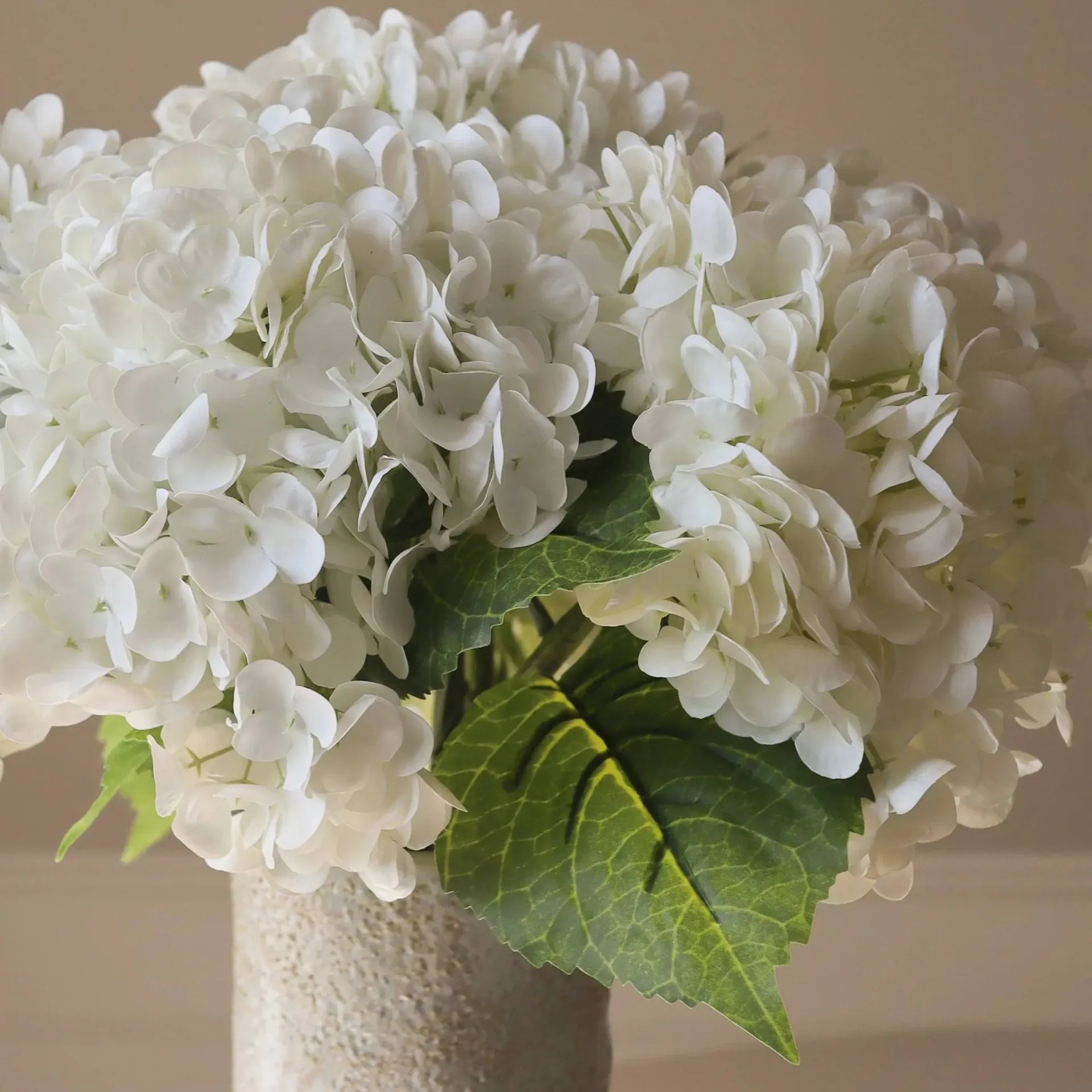 Hortensien Kunstblumen-Bouquet, Weiß, 7 St. Botané