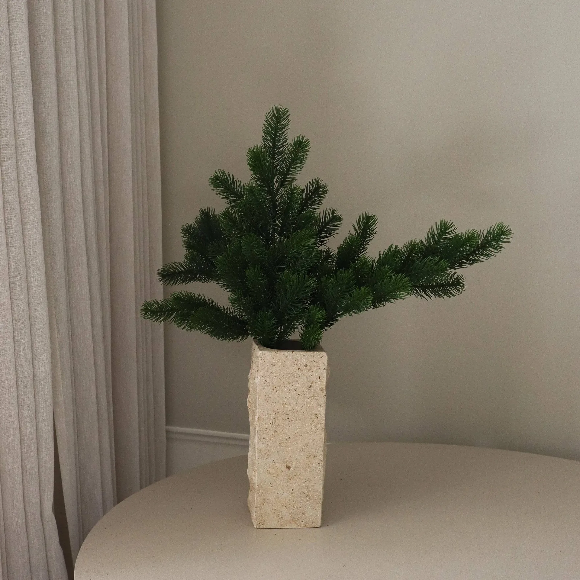 Kieferzweig künstliche Pflanze, Grün, 65 cm Botané