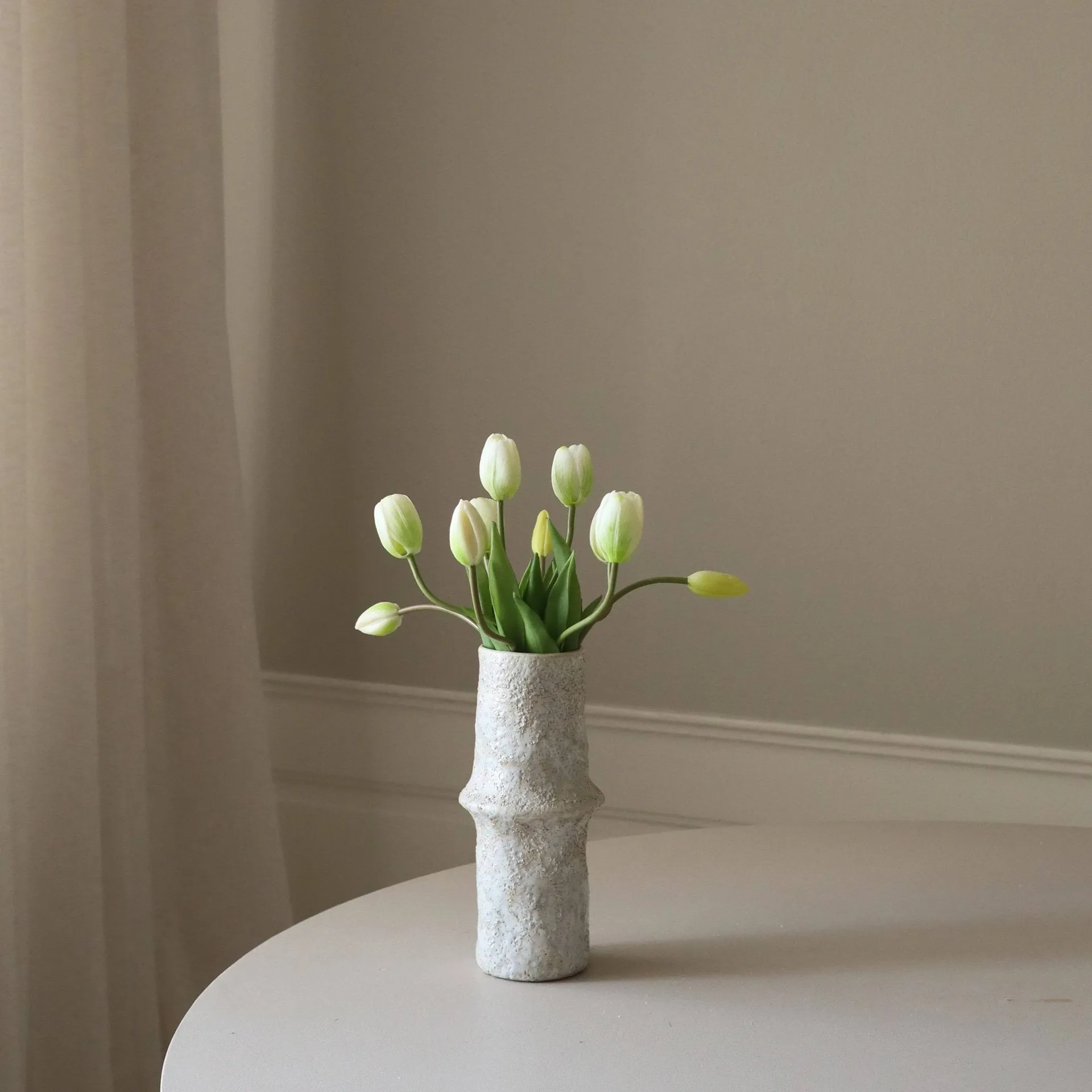 Künstliches Tulpen-Bouquet, Weiß, 10 St. Botané