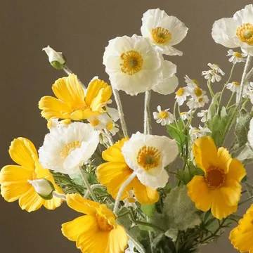 Le Natural künstlicher Blumenstrauß - Margerite-Gänseblümchen 7 St. - Botané