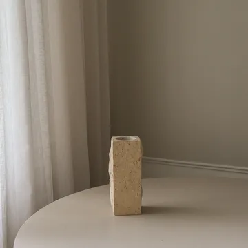 Limestone Edge Marmorbasis Vase - Klein, 25 cm - Botané