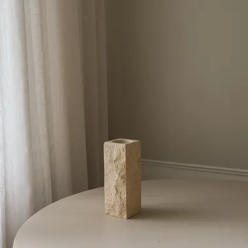 Limestone Edge Marmorbasis Vase - Klein, 25 cm - Botané
