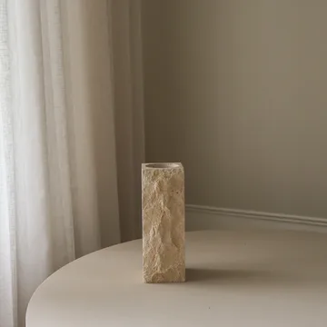 Limestone Edge Marmorbasis Vase - Mittel, 30 cm - Botané