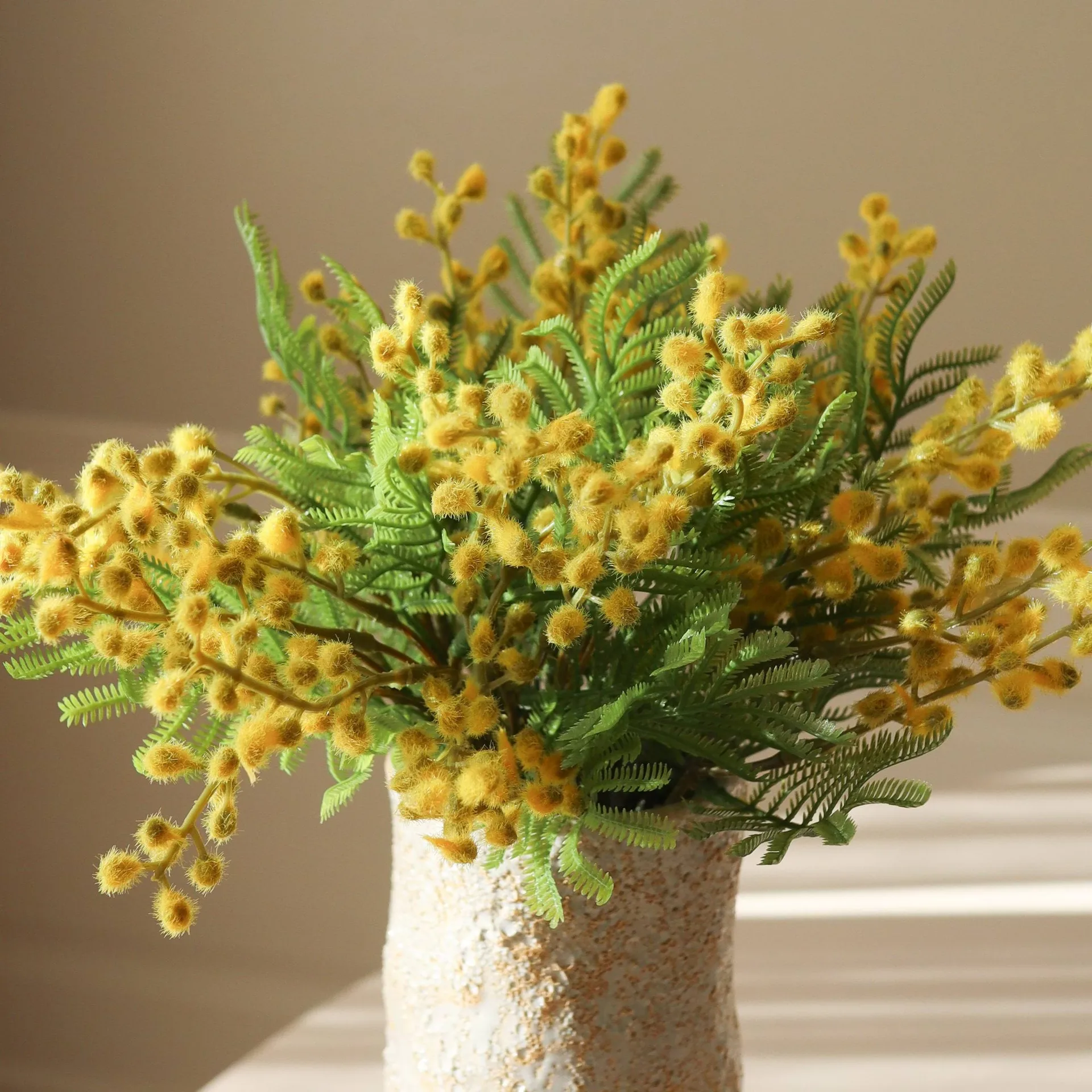Mimosa künstlicher Strauß, Mini, gelb 10 St. Botané