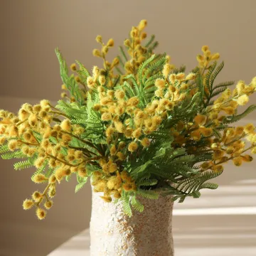 Mimosa künstlicher Strauß - Mini, gelb 10 St. - Botané