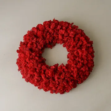 Moss Wreath Mooskranz - Rot, Ø40 cm - Botané