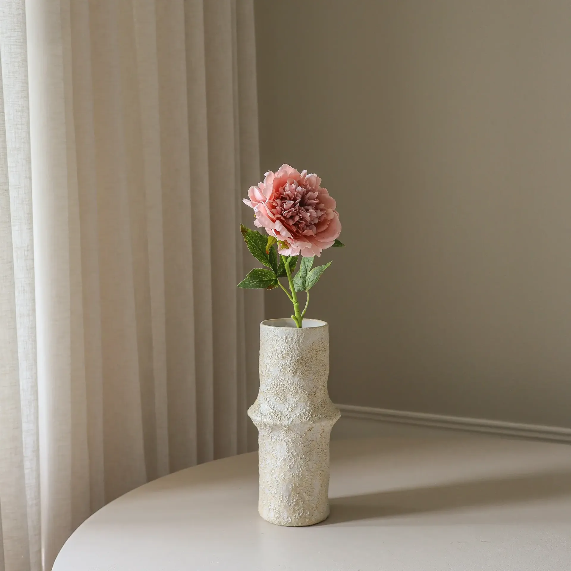 Pion Kunstblumenstrauß, Altrosa, 56 cm, 1 Stk. Botané