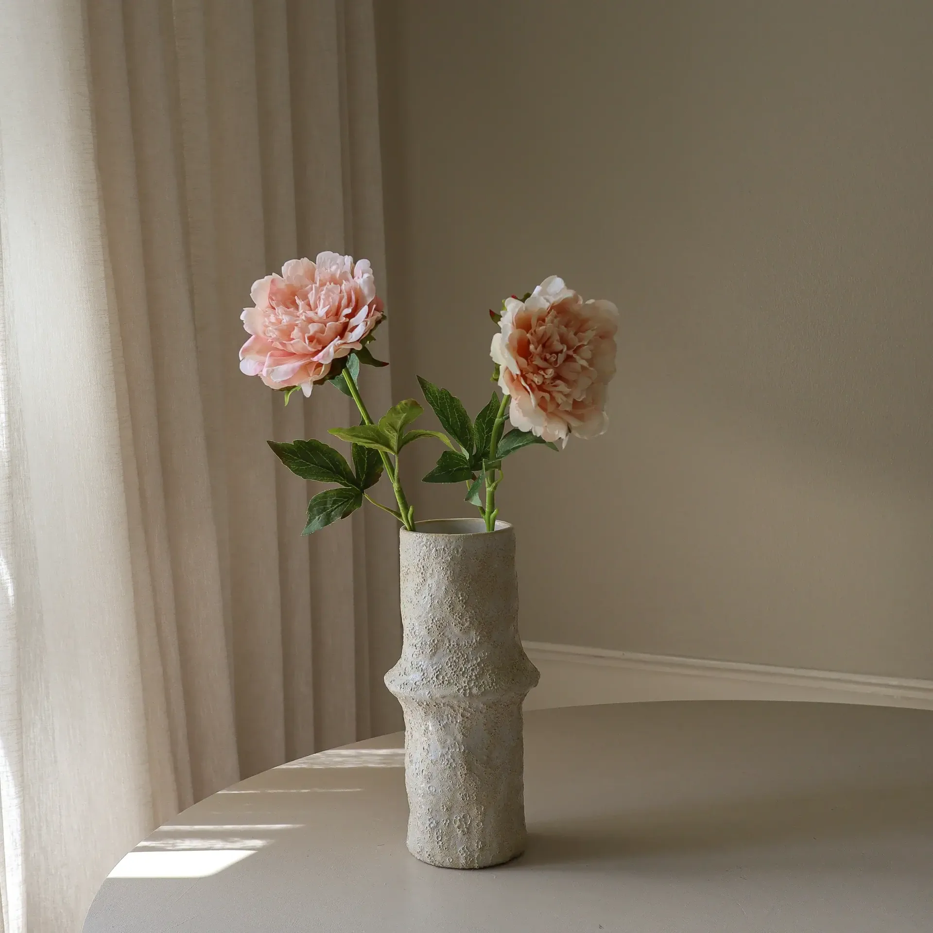 Pion Kunstblumenstrauß, Hellrosa, 56 cm, 1 Stk. Botané