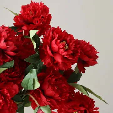 Pion Künstlicher Strauß - Large, rot 7 St. - Botané