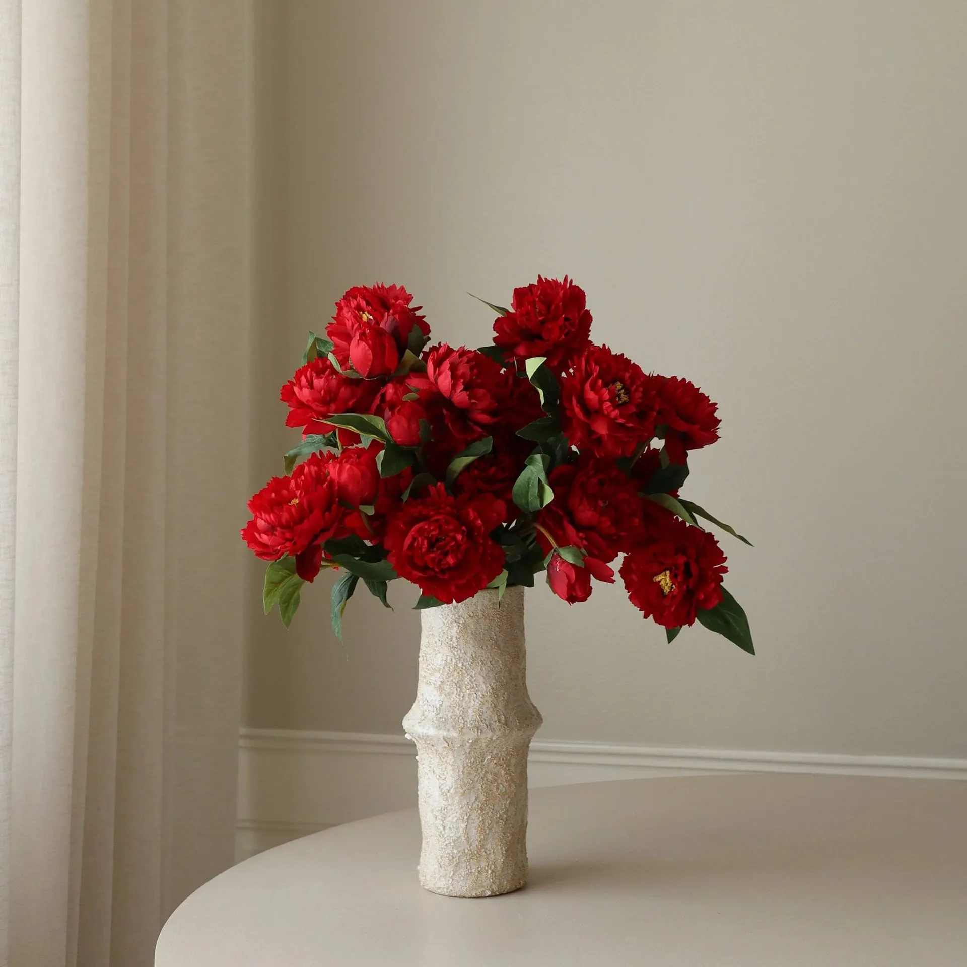 Pion Künstlicher Strauß, Large, rot 7 St. Botané