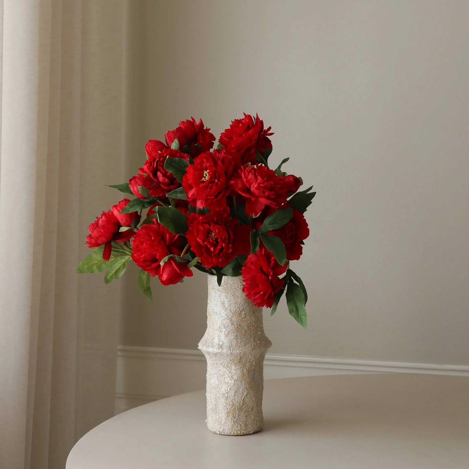 Pion Künstlicher Strauß, Large, rot 7 St. Botané