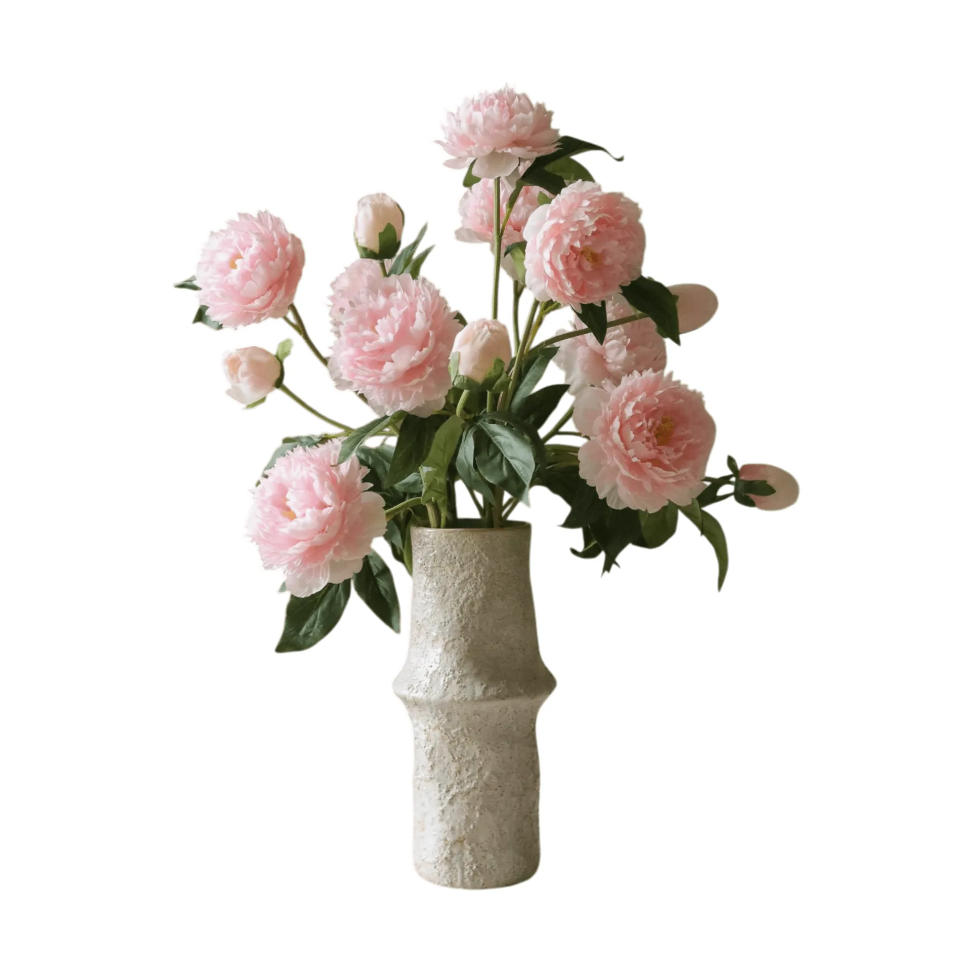 Pion Künstlicher Strauß, Medium, rosa, 5 St. Botané