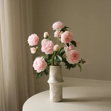 Pion Künstlicher Strauß - Medium, rosa, 5 St. - Botané