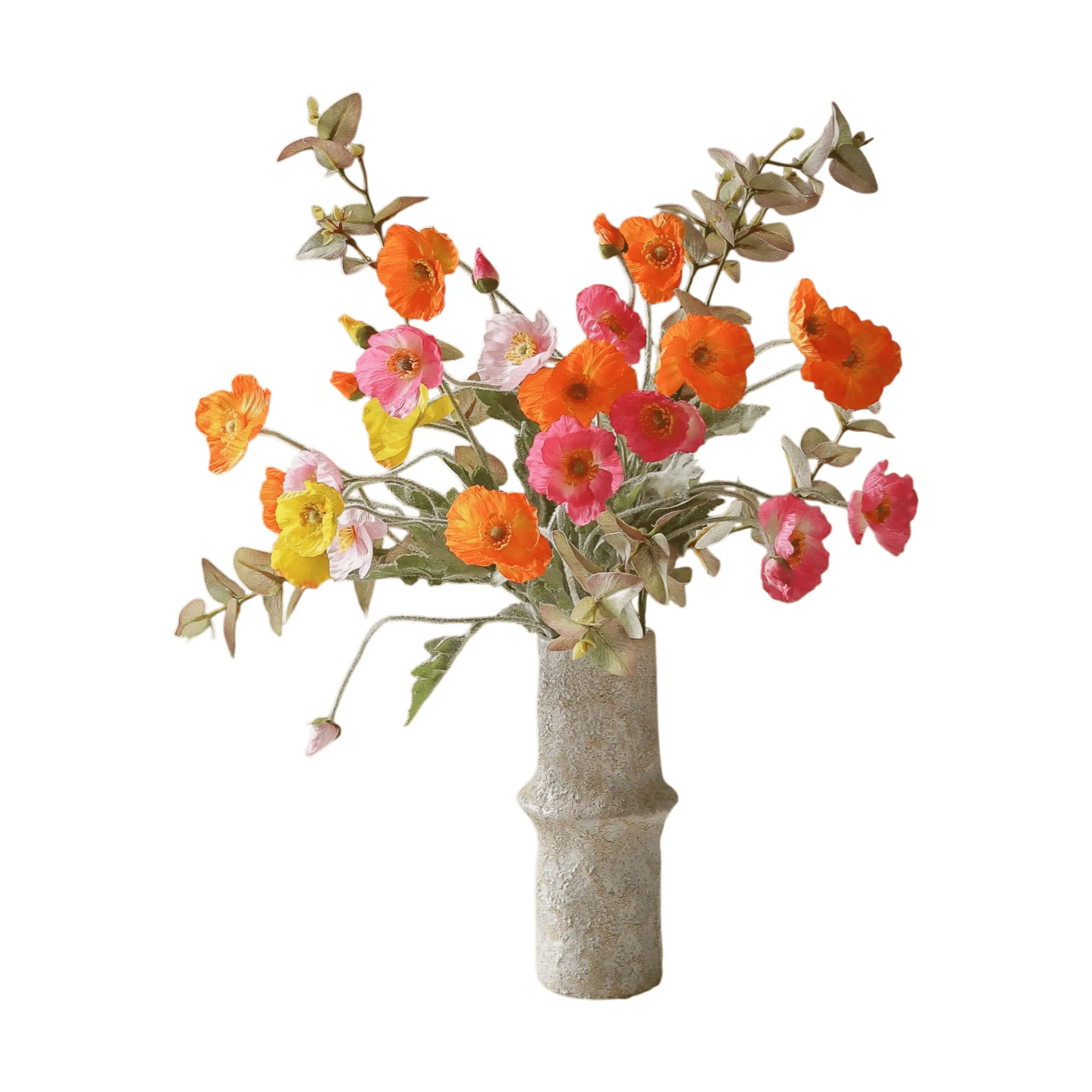 Poppy Spritz Kunstblumen-Bouquet, Mohn-Eukalyptus 10 St. Botané