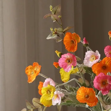 Poppy Spritz Kunstblumen-Bouquet - Mohn-Eukalyptus 10 St. - Botané