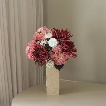 Rose reverie Kunstblumenstrauß - Hortensie, Spinnen-Chrysantheme, Ranunkel, 77 cm - Botané