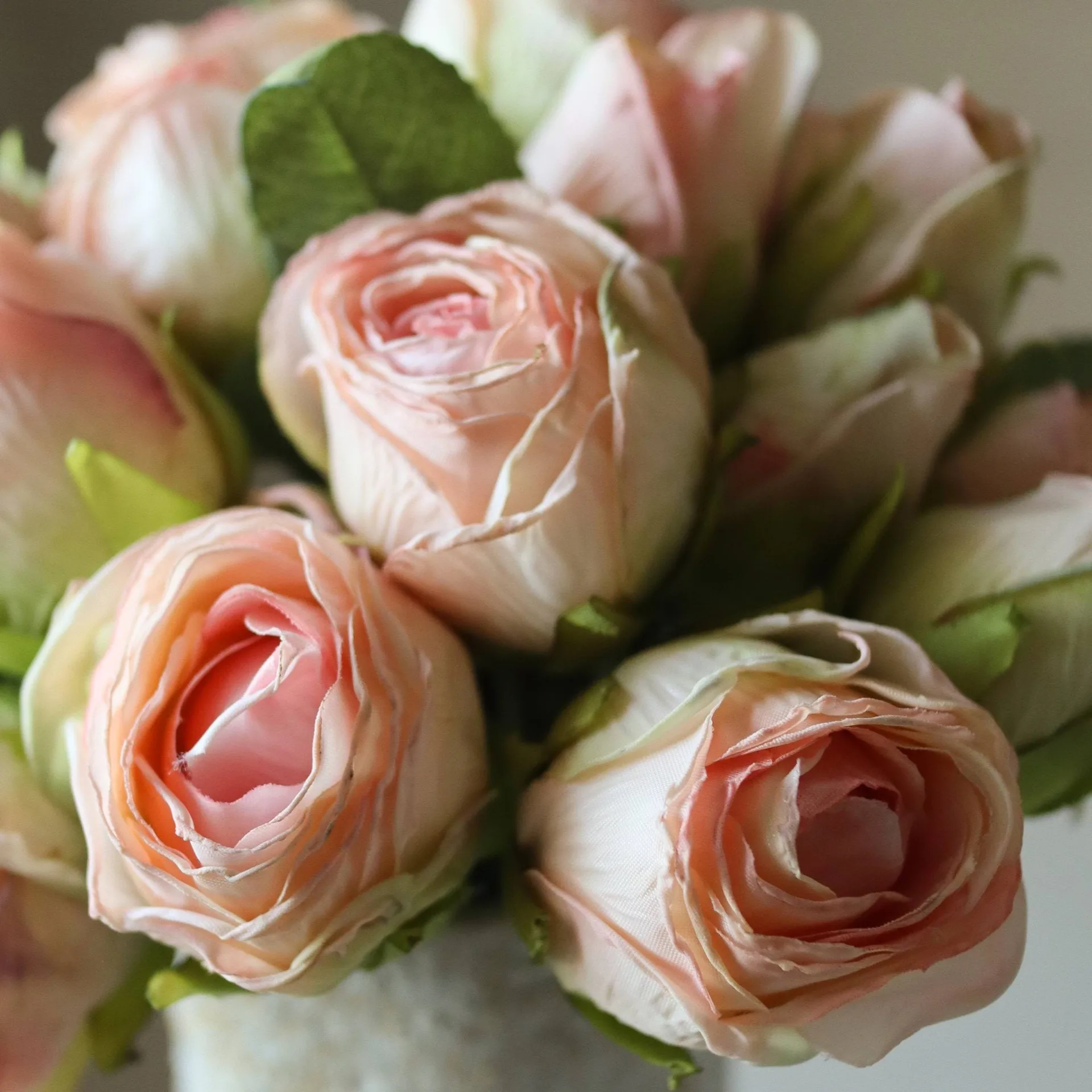 Rosen künstlicher Strauß, Mini, hellrosa, 10 St. Botané