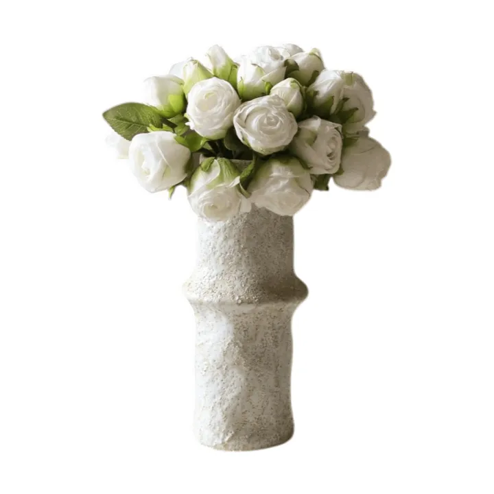 Rosen künstlicher Strauß - Mini, Weiß 10 St. - Botané