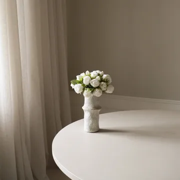 Rosen künstlicher Strauß - Mini, Weiß 10 St. - Botané