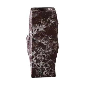 Rosso Levanto Edge Marmorbasis Vase - Klein, 25 cm - Botané